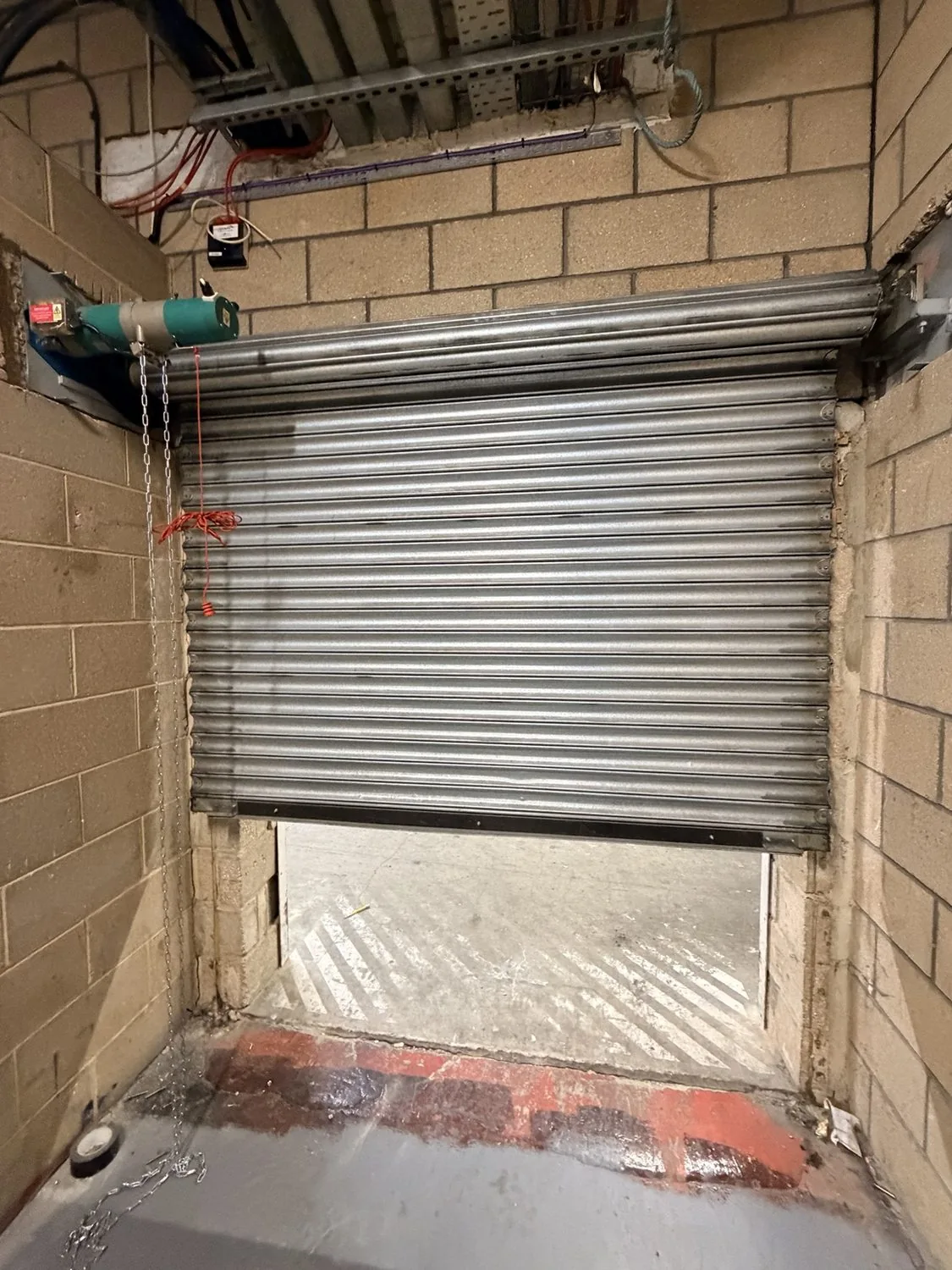 Existing roller shutter — inner side