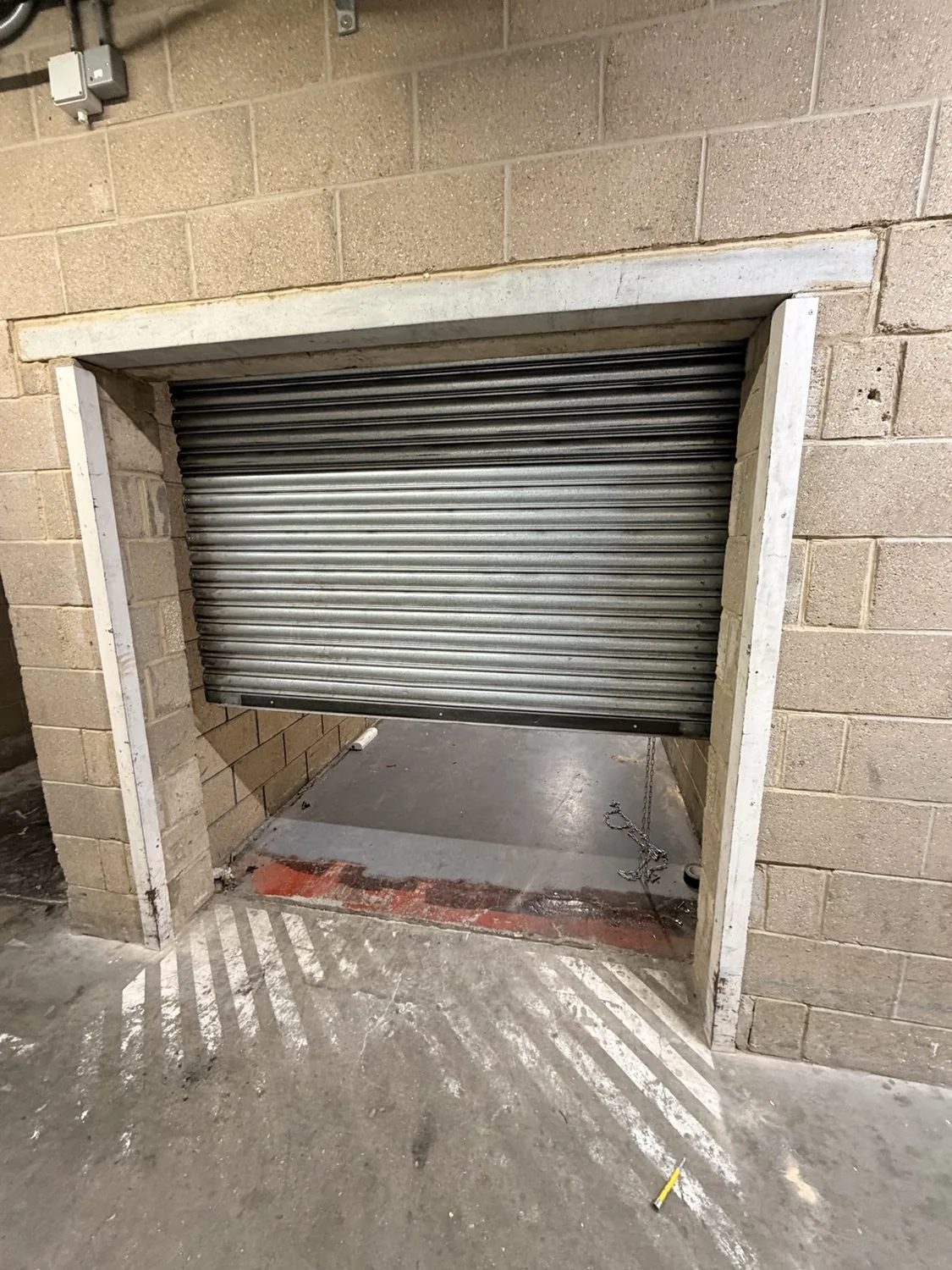 Existing roller shutter — outer side