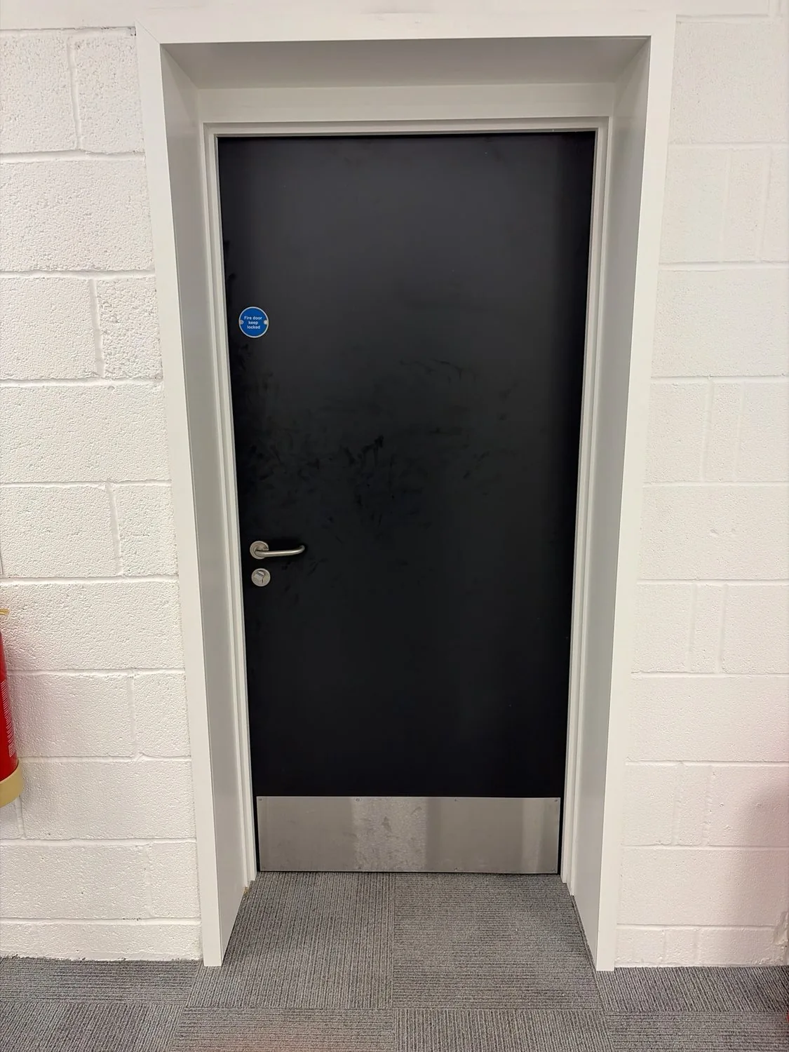 Finished single fire door and frame set